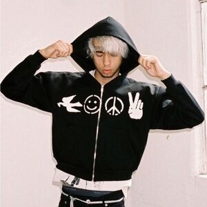 Basketcase Gallery “Happy Trails” Peace Hoodie